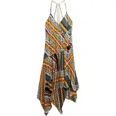 Superdry Zomerjurk duifblauw / oranje / zwart / natuurwit