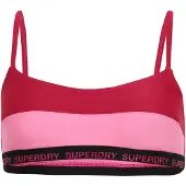 Superdry Dames Stretch bikinitop roze (M), Strandkleding, Gerecycled polyester, Duurzaam W3010396A