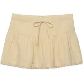 Superdry Broderie Trim Mini Rok Relaxed Pasvorm Yellow Grootte: 38
