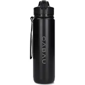 Cabau Lifestyle Bloom Water Bottle - Steel - Zwart - Maat ONESIZE