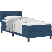 vidaXL Boxspring bed met hoofdeinde Blauw 200 x 80 cm Stof