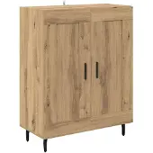 vidaXL Highboard 2 st Artisan Eiken 69,5 x 34 x 180 cm Bewerkt hout