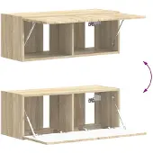 vidaXL Tv Wandkast Set 6 st Sonoma Eik