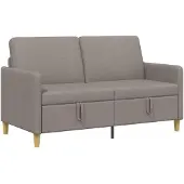 vidaXL Sofa met Opbergruimte Taupe 152 x 78 x 87 cm Polyester