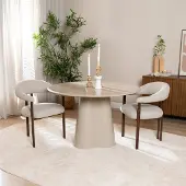Livin24 Eettafel Orion ø 120 cm taupe