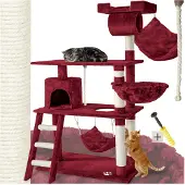 TecTake - Katten kattenpaal kattenkrabpaal krabpaal Marcel wijnrood - 401856 - kattenkrabpaal - kattenpaal