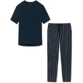 Schiesser Pyjama 'Cotton' blauw