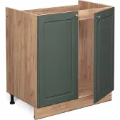 Vicco Fame-Line Wastafelkast – 80 cm, WB Antraciet Groen-Goud Landhuis