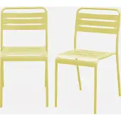Sweeek - Set van 2 tuinstoelen metaal - amélia