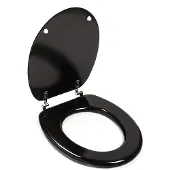 Bathroom Solutions Wc-bril | (18 inch, MDF, Zwart)