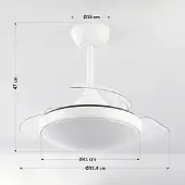 LumenXL Plafondventilator wit incl. LED en afstandsbediening - Haizea