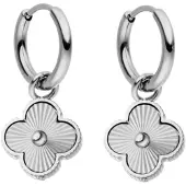 Cala Rose Oorbellen 'ELEGANT CLOVER' zilver