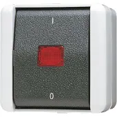 JUNG 803 KOW, elektrische schakelaar, 3-polig, zwart (803KOW)