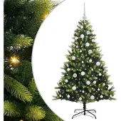 vidaXL Kunstmatige Gehingde Kerstboom 150 LEDs Groen 150 cm PVC en PE