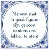 Paper Dreams Delftsblauw tegeltje "een goed figuur"