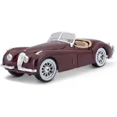 Bburago Modelauto Jaguar Xk 120 Cabrio Rood 1:24 - Speelgoed Auto Schaalmodel