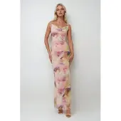 Hiccups for Kids Geprinte Bodycon Maxi Tulle Jurk