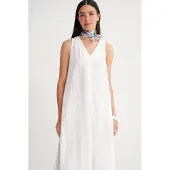 MixRay V-hals Maxi Jurk
