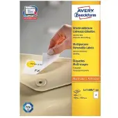 Avery Universele etiketten afneembaar L4734REV-100 A4 Wit 199,6 x 143,5 mm 100 Vellen à 2 Etiketten