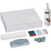 MAUL Whiteboard accessoireset 6386099 (b x h) 238 mm x 58 mm Doos incl. 4 whiteboardmarkers, wisser, reiniger, 5 ronde magneten