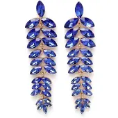 Avant Garde Oorbellen 'Genevieveina' donkerblauw