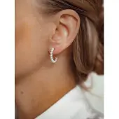Hey Happiness Oorbellen 'Pearl Glow' zilver