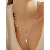 Hey Happiness Ketting 'Line Up' zilver