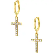 Hey Happiness Oorbellen 'Kreuz' goud