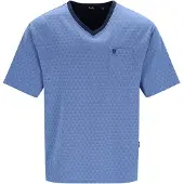 Hajo Pyjama kort 'Klima Light' blauw / donkerblauw
