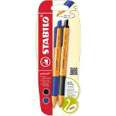 Stabilo pointball Balpennen Blauw en Zwart - 2dlg.
