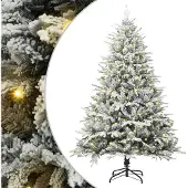 vidaXL Kunstmatige Voorverlichte Kerstboom Groen 180 cm PVC en PE