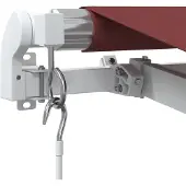vidaXL Luifel handmatig uittrekbaar 450x350 cm bordeauxrood