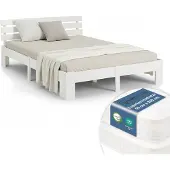 Homestyle4u Tweepersoonsbed - 180x200 cm - met Binnenveringmatras - Wit