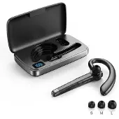 Golden Sound Oordopjes met Microfoon - Draadloze Headset - Oortjes draadloos - Bluetooth oordopjes – Handsfree Bellen Auto - Koptelefoon - 10 uur batterijduur - Belfunctie - Zwart