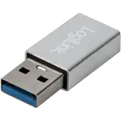 Logilink AU0056 Adapter, USB 3.2 Gen1 Type-C (USB-A/M) naar USB-C/V, zilver