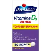 Davitamon Vitamine D3 20mcg Hoog Gedoseerd Voordeelverpakking 150 smelttabletten