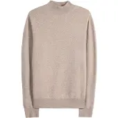 GOBI Cashmere Trui 'Men's Timeless Mock Neck Cashmere Sweater' taupe