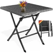 Casaria Klaptafel Rome Antraciet Kunststof 75x65x65cm