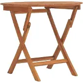 vidaXL Tuintafel inklapbaar Ø 85x75 cm massief teakhout