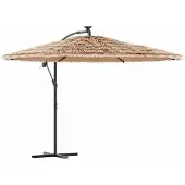 vidaXL Parasol met stalen paal 290x290x238 cm bruin