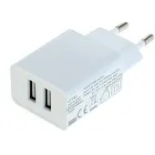 OTB USB thuislader met 2 poorten - 2,4A / wit