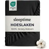 Dreamhouse Hoeslaken - enkel jersey - zwart - 160/180x200 cm