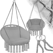 TecTake - Hangstoel Grazia- grijs - 403204