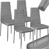 TecTake 4 stuks eetkamerstoel , grijs , eetkamerstoelen 401846