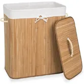 TecTake - Bamboe wasmand incl. waszak 100L naturel 401834