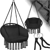 TecTake - Hangstoel Grazia- zwart - 403203