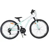 Volare Boost Kinderfiets - 24 inch - Wit Mintgroen - 21 versnellingen