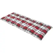 Homescapes Tuinbank Kussen – Geruit ("Macduff") – 2 Zitter Zitkussen – 108x42 cm – Katoen – Wasbaar – Comfortabel & Stijlvol