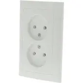Berker S1 CONTACTDOOS INBOUW TWEEVOUDIG POLARWIT