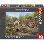 Schmidt - Legpuzzel - Zomer in Cobblestone Village - Thomas Kinkade Studios - 2000 stukjes - Volwassenen - vanaf 14 jaar